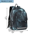 thumbnail image 2 of FORMRS Unisex School Backpack 17" Student Travel Bag with Laptop Compartment, Lightning Pattern, 2 of 7