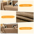 thumbnail image 2 of Warmstar Cat-Scratch Resistant Armchair Couch Cover, Waterproof Sofa Cover for Dogs, Pet Friendly Couch Protectors Anti Slip Thickened Slipcovers for Dogs Pets, 71" x 91", Brown, 2 of 5