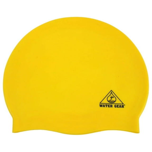 Water Gear 39100 Silicone Swim Cap-Lemon Yellow