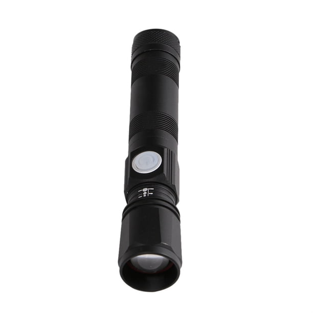 Wosthever Linterna LED USB con batería, luz dura, resistente al agua, telescópica, recargable, linterna de enfoque para accesorios al aire Ropa Deportiva, Zapatos