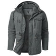 thumbnail image 2 of Men's Winter Coat Thick Sherpa Fleece Lining Cotton Military Jackets Heavyweight Work Coats with Cargo Pockets Outwear, 2 of 3