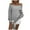 Gray, variant on Ahabrexf Sweaters for Women Fashion Women's Casual Long Sleeve Pullover Off-The-Shoulder Strappy Sweater Tops Long Sweaters for Women