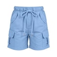 thumbnail image 3 of shoper Girls Hiking Cargo Shorts Kids Bermuda Athletic Summer Casual Uniform Baggy Cargo Shorts with Pockets for Girls Back to School Clothes, 3 of 4