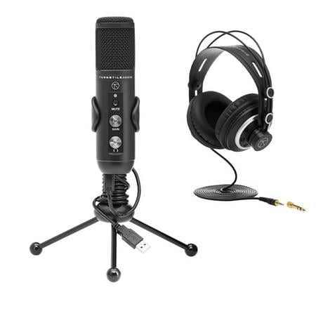 UPC: 0192223222632 | Platform Series TAP400 Cardioid USB Condenser Microphone with Passenger TAPH300 Semi-Open Back Studio Monitoring Headphones