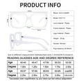 thumbnail image 6 of OCCI CHIARI Oversize Reading Glasses 2.75 Women Chunky Readers 275 for Lady Clear Lens 1.0 1.25 1.5 1.75 2.0 2.25 2.5 2.75 3.0 3.5 4.0(Transparent, 2.75) with Arylic Lens, 6 of 6