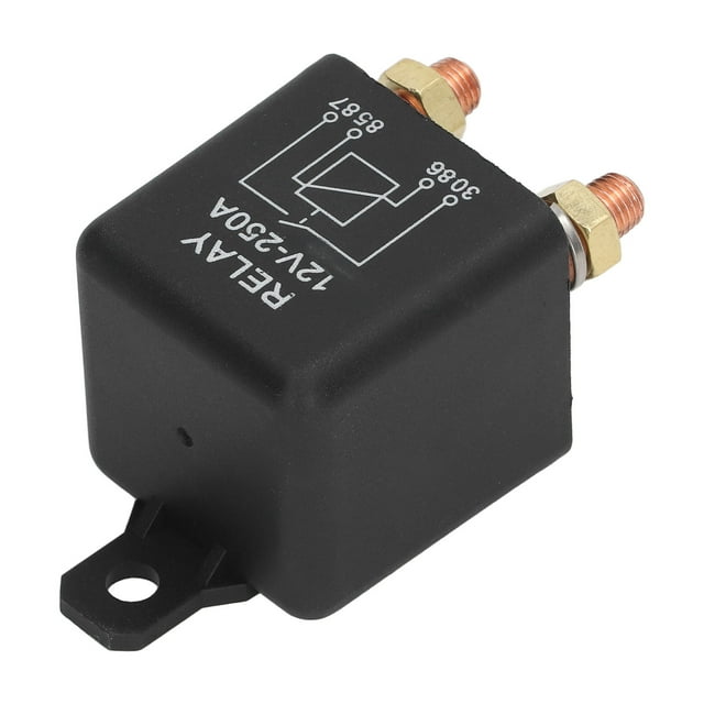 Relé 250A, 12V Relé De Servicio Continuo, 4 Pines Relé De Alta Corriente Interruptor De Relé De Carga Dividida Relé De Arranque Del Automóvil 4 Pines Normalmente Abierto Bobina De Latón De Acero Inoxi