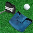 thumbnail image 5 of Haosy Blue Dreamy Fluffy Clouds Golf Mallet Putter Cover Strong Magnetic Leather Golf Club Headcover Closure, 5 of 7
