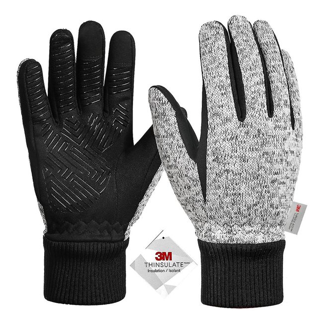 Guantes de invierno -10 ℉ 3m guantes térmicos thinsulate guantes cálidos para clima frío guantes para correr guantes de bicicleta con pantalla táctil para hombres