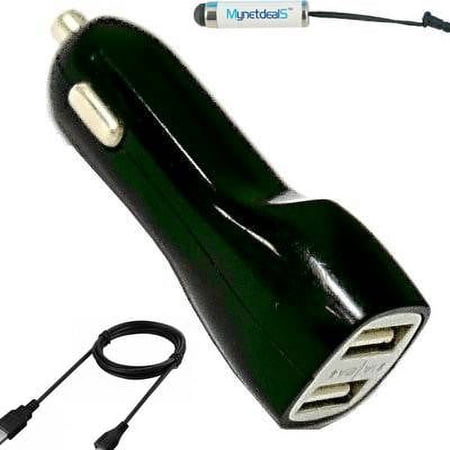 2.1Ah Car/Vehicle/DC Charger for LG K3  K4  K8  K10 2017  Tribute HD  Classic  Stylus 2  K8V  K8 K350N X screen (Dual USB Port  USB Charging Cable included) - Black + MND Stylus price history on PriceWatchPro