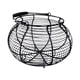thumbnail image 2 of Cesta de alambre para huevos de gallina, redonda, para recoger huevos de pato, gallina y ganso. Negro, 2 of 9