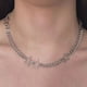thumbnail image 5 of Diseño de nicho de elemento estrella y2k versátil chica picante pentagrama cadena de acero de titanio hueca collar chica picante, 5 of 5
