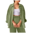 thumbnail image 1 of Conjunto casual de dos piezas para mujer con blusa ancha y pantalones elásticos - Tallas S-XL, 1 of 5