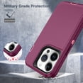 thumbnail image 4 of I-HONVA Compatible with iPhone 14 Pro Case,3-Layer Military Grade Drop Protection Anti-Slip Bumper Rugged Shockproof Dustproof Protection 6.1 inch Phone Case,Purple Pink, 4 of 7