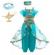 thumbnail image 1 of Aladdin agic Lamp Girls Costume Top + Pants + Headband Set Jasmine Princess Dress of Birthday Party Carnival Cosplay Clothing3T (110) Gao Jinjia LED, 1 of 2