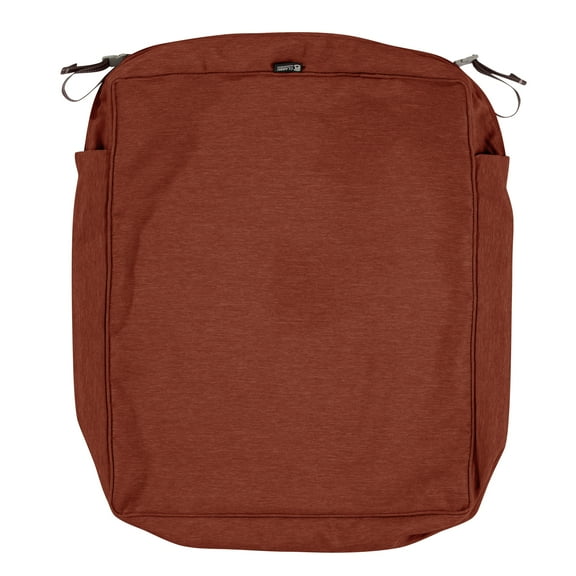 Classic Accessories Montlake FadeSafe Water-Resistant Patio Lounge Chair/Loveseat Cushion Cover, 25 x 27 x 5 inch, Heather Henna