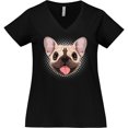 thumbnail image 3 of Inktastic French Bulldog Dog Women's Plus Size V-Neck T-Shirt, 3 of 5