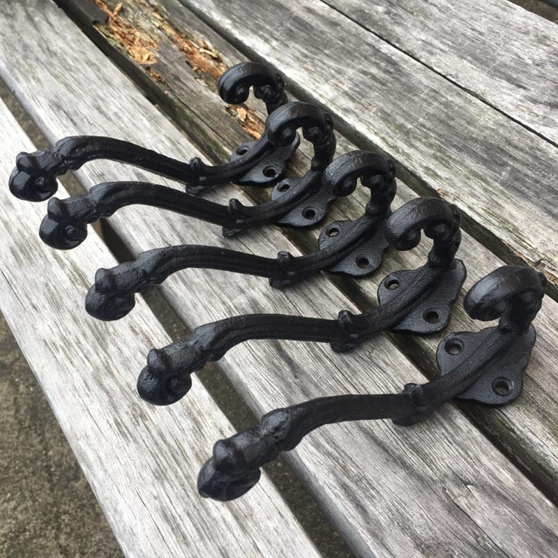 10/20X CAST IRON VINTAGE STYLE COAT HOOKS COAT HAT WALL HANGINGS 2 COLOR Hang. 