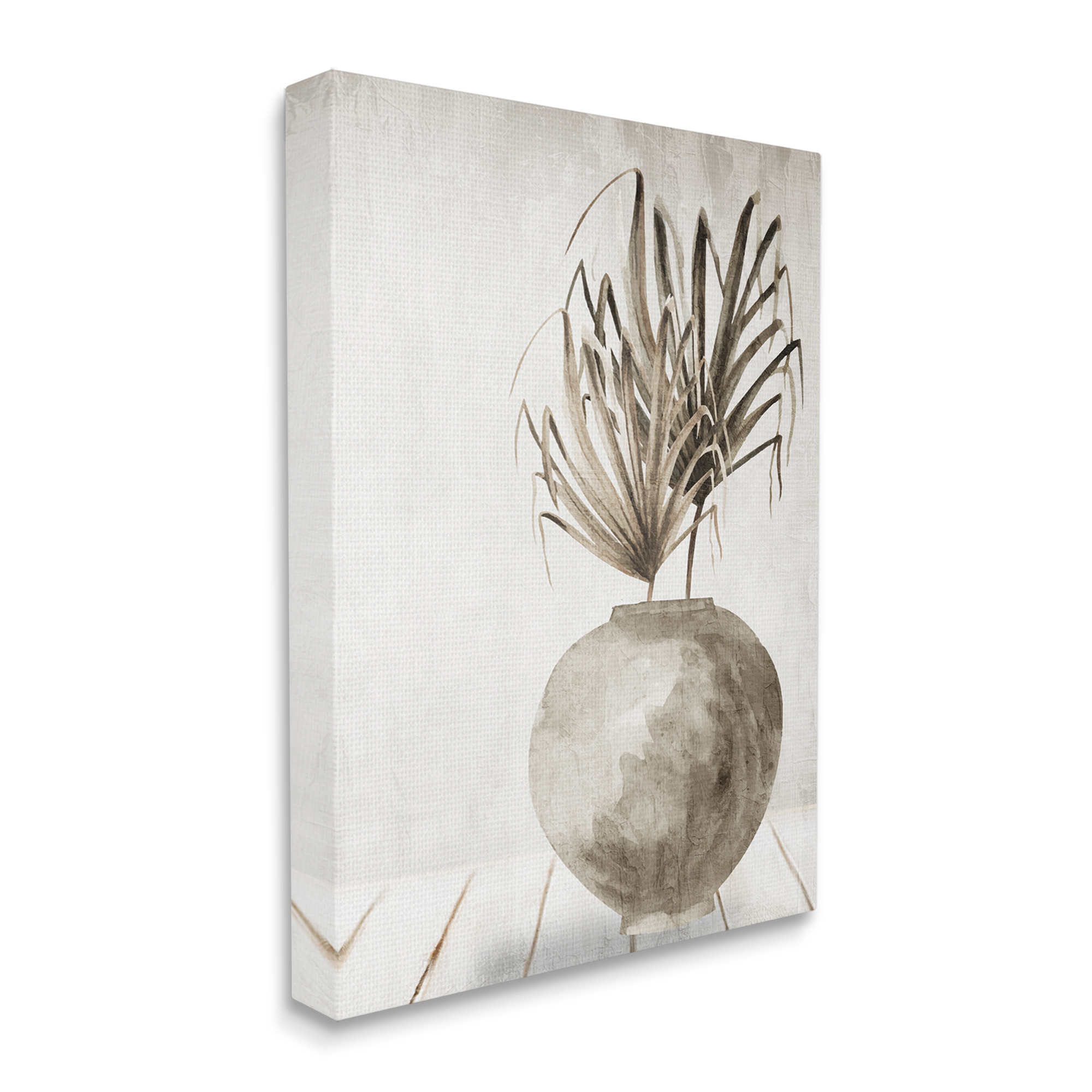 Stupell Industries Neutral Palms Still Life Botanical & Floral Painting Gallery Wrapped Canvas Art Print Wall Art, 36 x 48