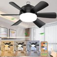 thumbnail image 1 of Ventilador de Techo con Luz, Control Remoto y 3 Velocidades, L&aacute;mpara de Techo con Ventilador con 3 Colores, E26/E27 LED, para Oficina y Otras Habitaciones Peque&ntilde;as, Brillo Regula, 1 of 6