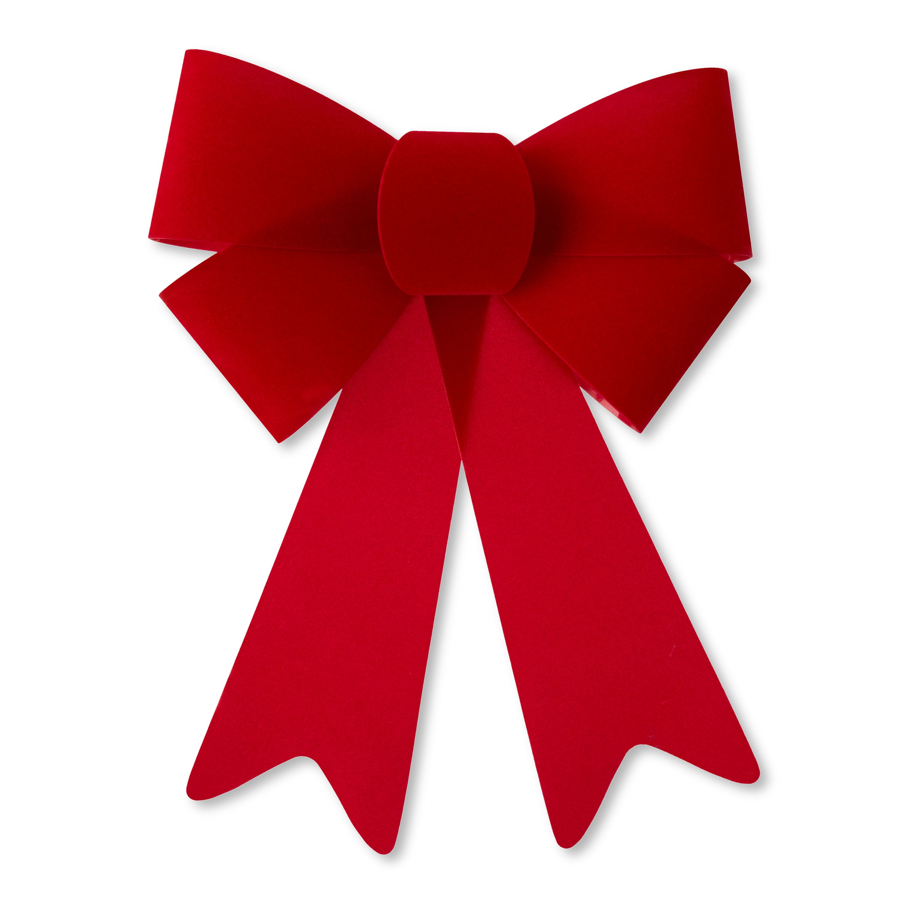Holiday Time Small Red Velvet Everlast Wreath Bow, 13"