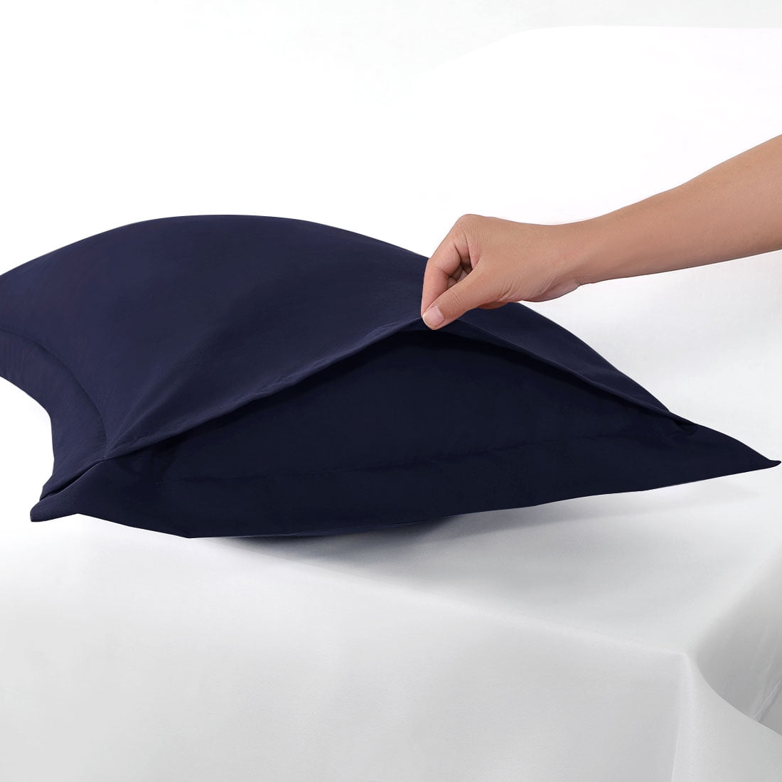 Unique Bargains 2-Pack Envelope Closure Pillow Sham Standard Navy Blue