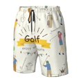 thumbnail image 2 of Yiaed Golf Icons And Golfer Print Men's Swim Trunks with Lining Quick Dry Sports Shorts Beach Shorts Boardshorts-3X-Large, 2 of 5