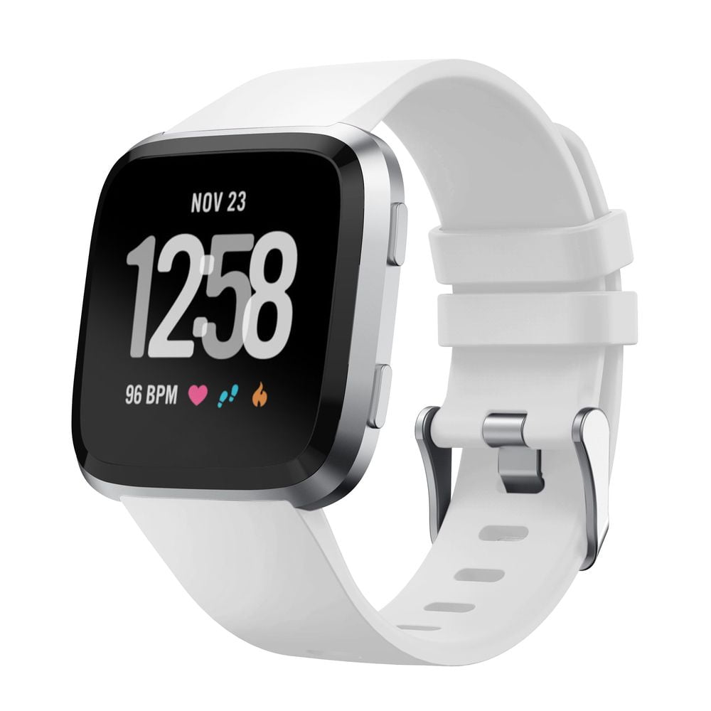 fitbit versa white band small