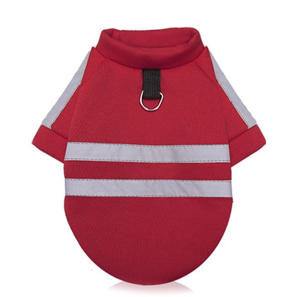 Ropa reflectante para perros Jersey para perros Ropa para mascotas con orificio para correa