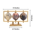 thumbnail image 4 of Globe For Office Table Rotating World Map For Kids Room Office Decor, 4 - Inch Diameter Globes With Black Metal Stand For Study Table (Gold Rectangle Frame) Pack Of 1, 4 of 5