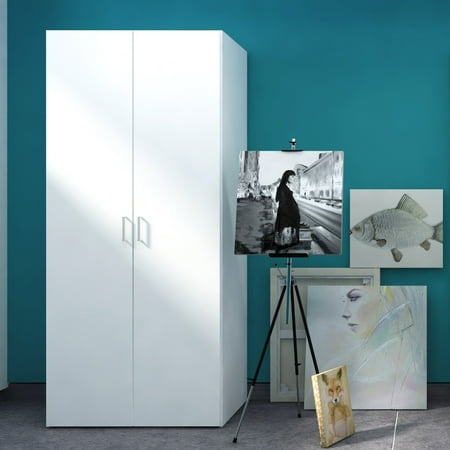 - Space Wardrobe with 2 Doors; White