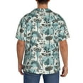 thumbnail image 3 of Pofeuu Flowers In Vintage Print Mens Casual Short Sleeve Shirts Beach Summer Spread Collar Pocket Tops Men's Casual Short-sleeved Shirt-Large, 3 of 5