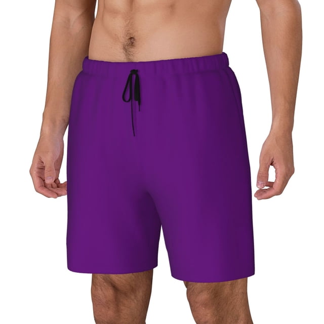 Fotbe Purple Traje de Baño para Hombre – Shorts de Natación de Secado Rápido con Forro y Bolsillos-3X-Large
