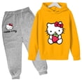 thumbnail image 3 of Conjuntos de sudaderas con capucha de Hello Kitty, conjunto de ropa para niñas de 4 a 14 años, ropa para niñas, camisetas, pantalones, trajes, trajes deportivos, sudaderas con capucha, 3 of 5