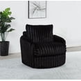 thumbnail image 6 of Coaster Sarco Corduroy Upholstered Swivel Accent Arm Chair, Black, 6 of 12