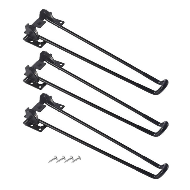 3x Iron Furniture Legs Folding for Coffee Tables End Tables Replacement 42cm