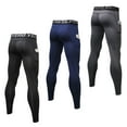 thumbnail image 4 of Paquete de 3 pantalones de compresión para hombre, mallas deportivas de secado rápido, capa base, 4 of 7