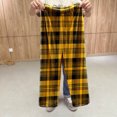 thumbnail image 6 of Fiaer Womens Pajamas Pants Plaid Plus Size Comfort Sleepwear Trousers High Waisted Casual Trendy Pjs Joggers Yellow XL, 6 of 6
