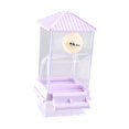 thumbnail image 2 of yotijay Bird Cage Feeder Clear Hanging Feeding Station for Parakeet Finch Budgerigar Violet, 2 of 9