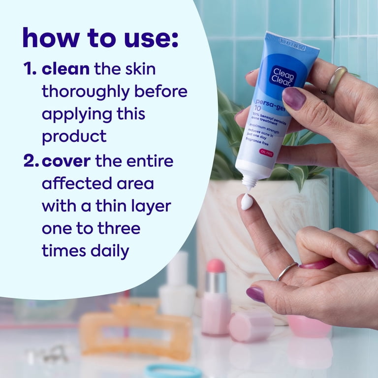 Clean & Clear, Persa-Gel 10 Acne Medication Treatments, Maximum