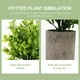 thumbnail image 3 of 1 unid artificial verde plantas en maceta planta planta en maceta interior verde planta, 3 of 4