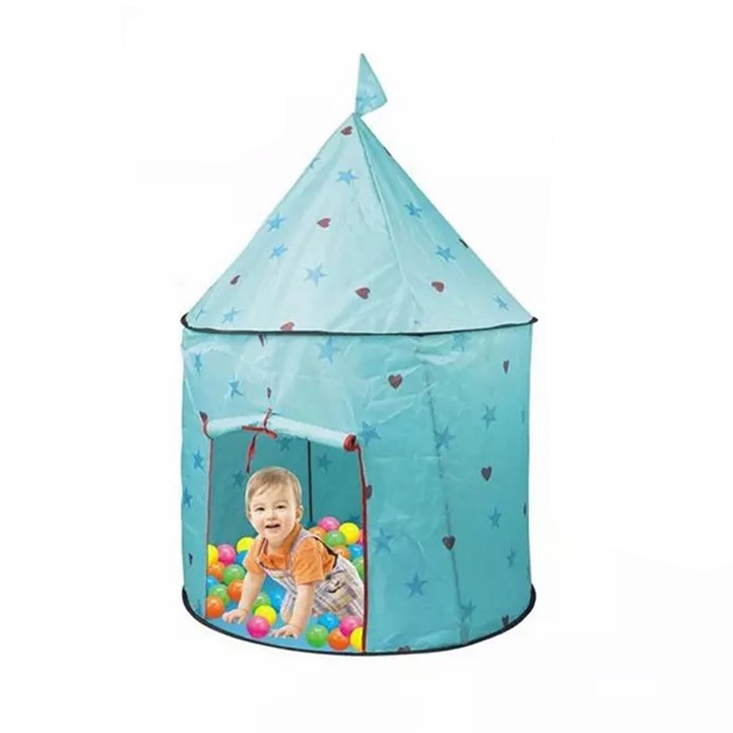 CIPACHO 52" Kids Play Tent for Girls Boys, Foldable Princess Tents Playhouse Flower Castle Teepee for Indoor Outdoor, Blue CIPACHO 52" Kids Play Tent for Girls Boys, Foldable Princess Tents Playhouse Flower Castle Teepee for Indoor Outdoor, Blue