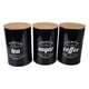 thumbnail image 2 of Contenedor para café, té y azúcar, recipiente para almacenar alimentos, tarro para harina, comedor Negro, 2 of 7