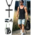 thumbnail image 5 of KeyStyle Baseball Pendant Necklaces for Men Stainless Steel Chain Necklaces for Athlete Sports Lover Necklace Birthday Jewelry Valentine's Day Gift for Boyfriend, 5 of 10