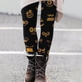 thumbnail image 3 of Pantalones largos de cintura alta con estampado de Hollween informales a la moda para mujer Fridja alkflakhf35359, 3 of 5