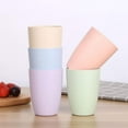 thumbnail image 2 of Unbreakable Wheat Straw Mugs - Set of 5 Reusable Drinking Cups - Dishwasher Safe, 2 of 7