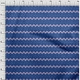 thumbnail image 3 of oneOone Silk Tabby Blue Fabric Geometric & Floral Block Sewing Fabric By The Yard Printed Diy Clothing Sewing Supplies 42 Inch Wide, 3 of 4