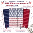 thumbnail image 3 of RITZ 100% Cotton Kitchen Towels, Set of 4, USA 250, American Flag, 3 of 6