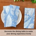 thumbnail image 4 of JSTEL Blue Abstract Leaves Doodle Cloth Napkins Set of 4, 20x20 Inch Washable and Reusable Napkin for Decoupage Dinner Party Everyday Use, 4 of 6