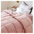 thumbnail image 5 of Deng rui Texture Striped, Fluffy All Season Down Alternative Bed Bedding, Cozy Reversible, Ultra Soft Plush Luxury Brushed Microfiber Duvet Insert, Peach Blush Size Comforter, 90x90in, 5 of 8