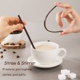thumbnail image 3 of Tutuviw Coffee Stirrers Sticks 100 Individually Wrapped 7.09in，Coffee straw stirring rod Disposable Plastic Drink Stirrer Sticks(Brown), 3 of 8